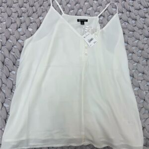 Versona White V-Neck Satin Cami Top